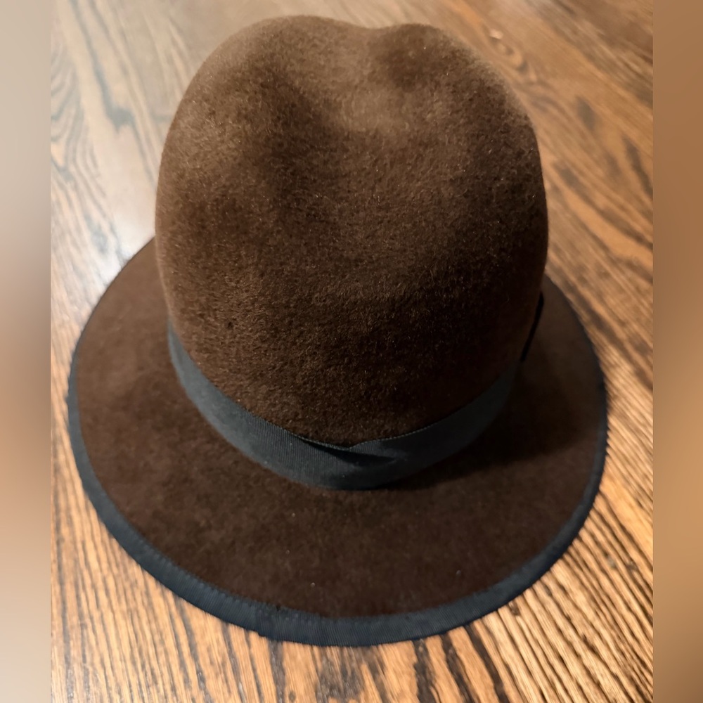 Tally Ho Brown Fedora with Pink Accent Imagnin
